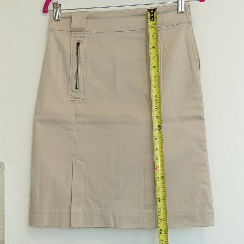 Mix It stretchy beige pencil skirt. Altered to fit